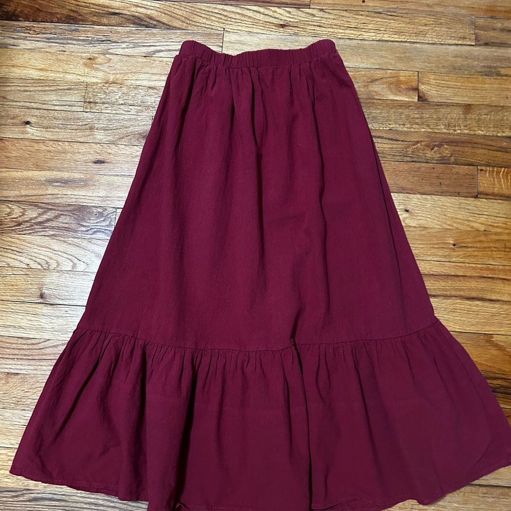 Elegant Burgundy Women's Skirt